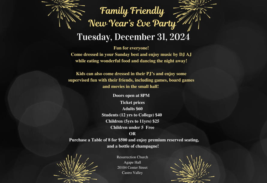 Family Friendly New Year's Eve Party Tickets, Resurrection Greek